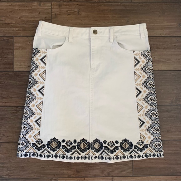 Anthropologie Dresses & Skirts - White Anthropologie Denim Skirt